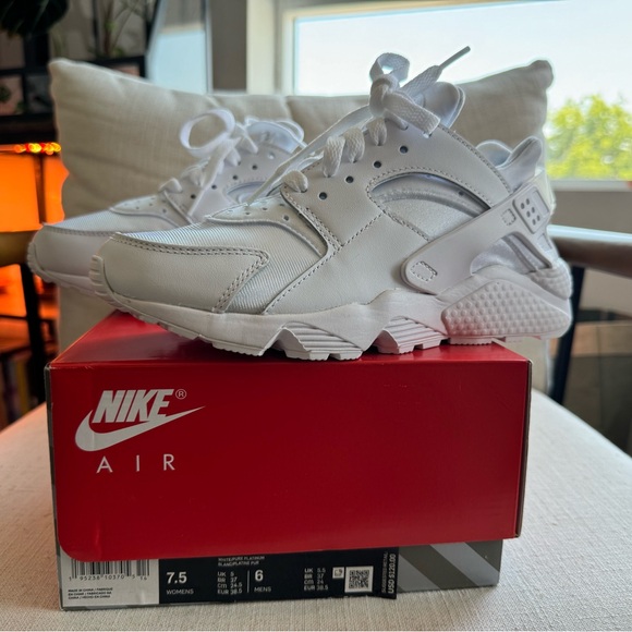 Nike Shoes - Women Size 7.5 Nike Air Huarache Pure Platinum Triple White DH4439-102 NEW Box